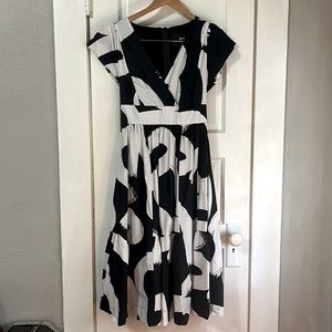 Maeve Anthropologie abstract wrap dress